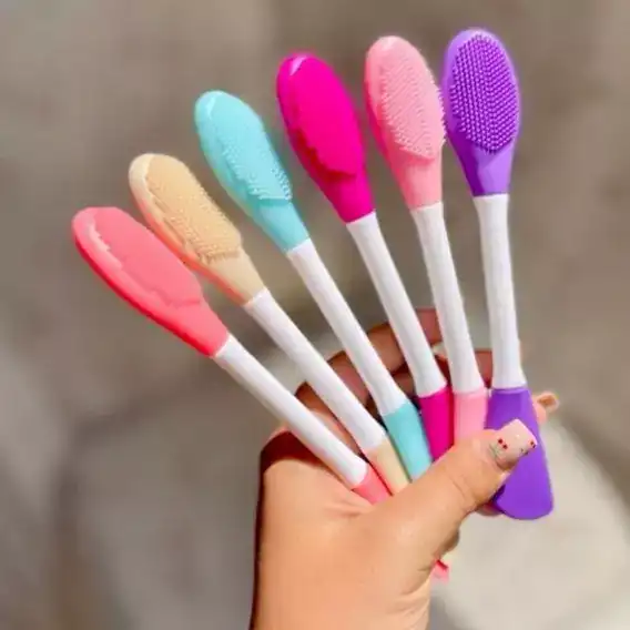 قلم براش ماسک سیلیکونی دو طرفه پرزدار