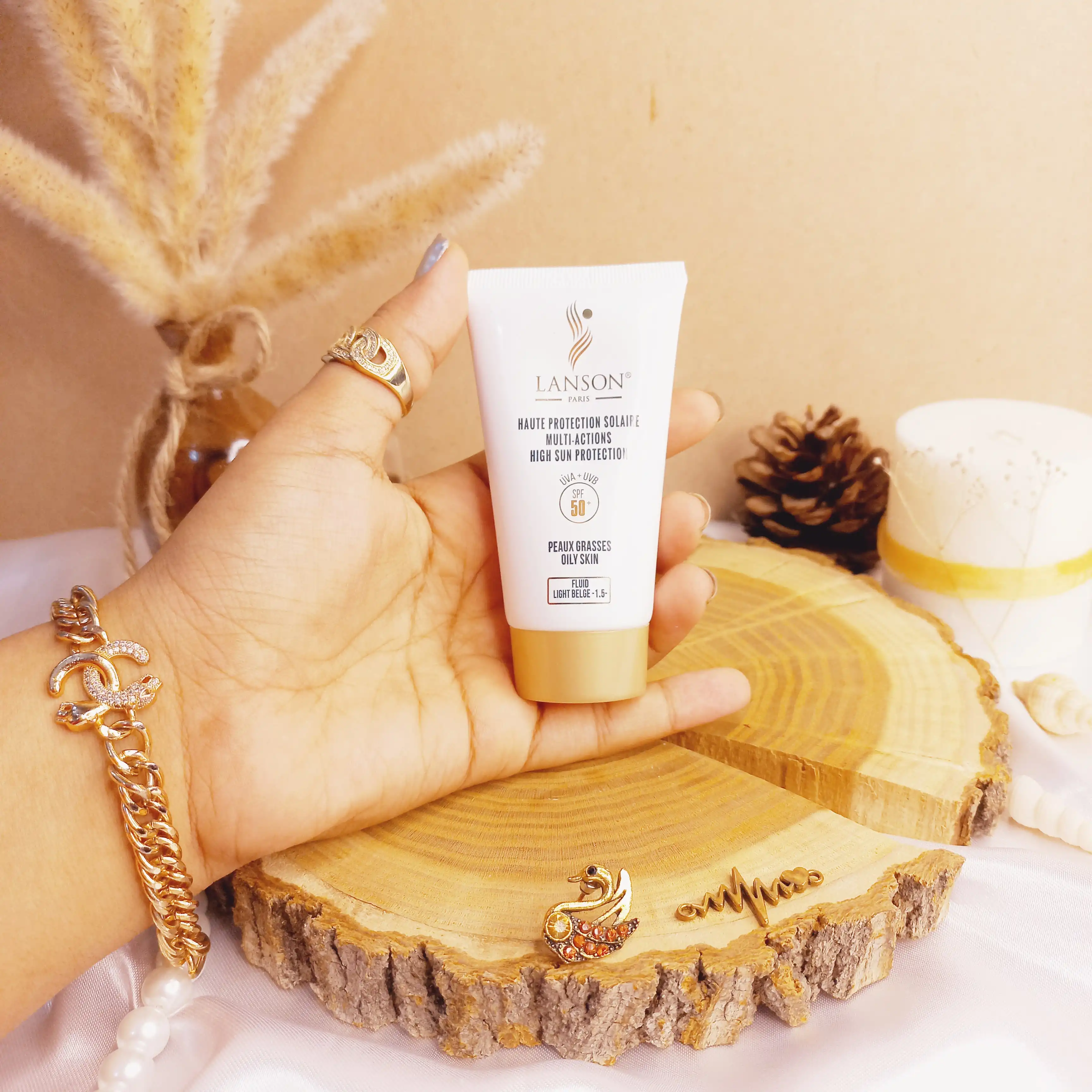 ضد آفتاب کرم پودری لانسون اصلی LANSON SPF 50