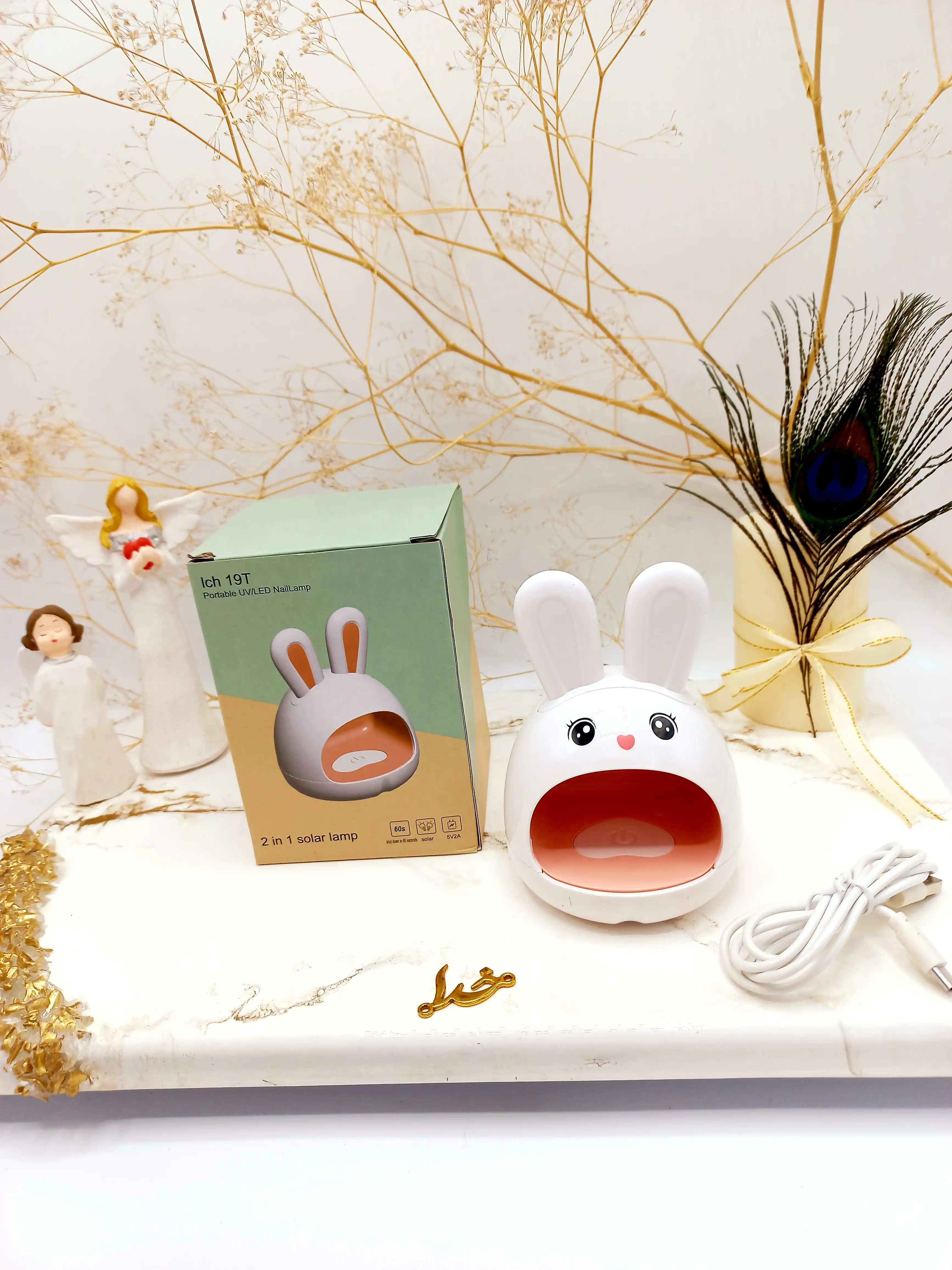 لامپ UV LED ژل لاک ناخن خشک کن طرح خرگوشی