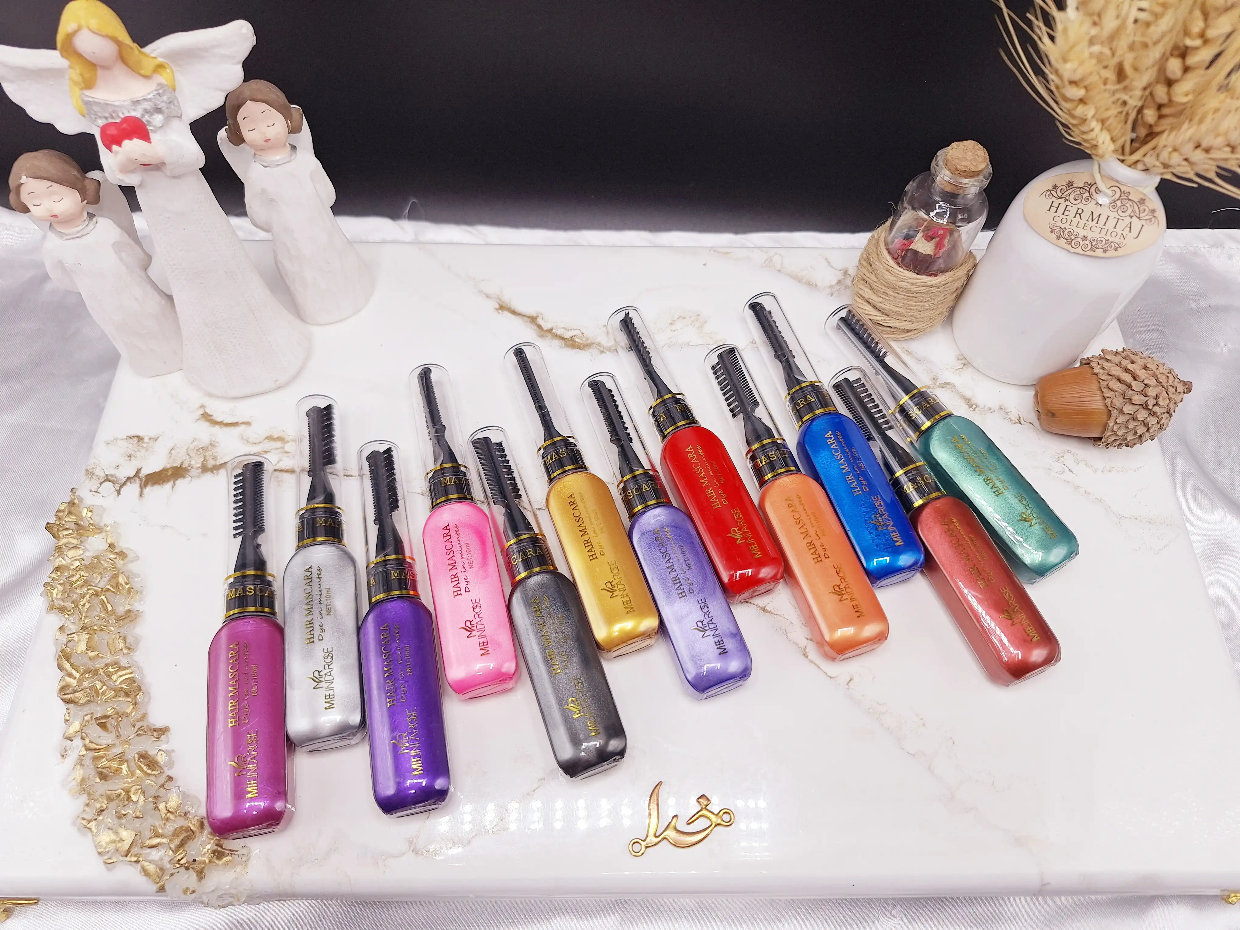 پک ریمل مو زیبا 12 رنگ HAIR MASCARA کد 19G