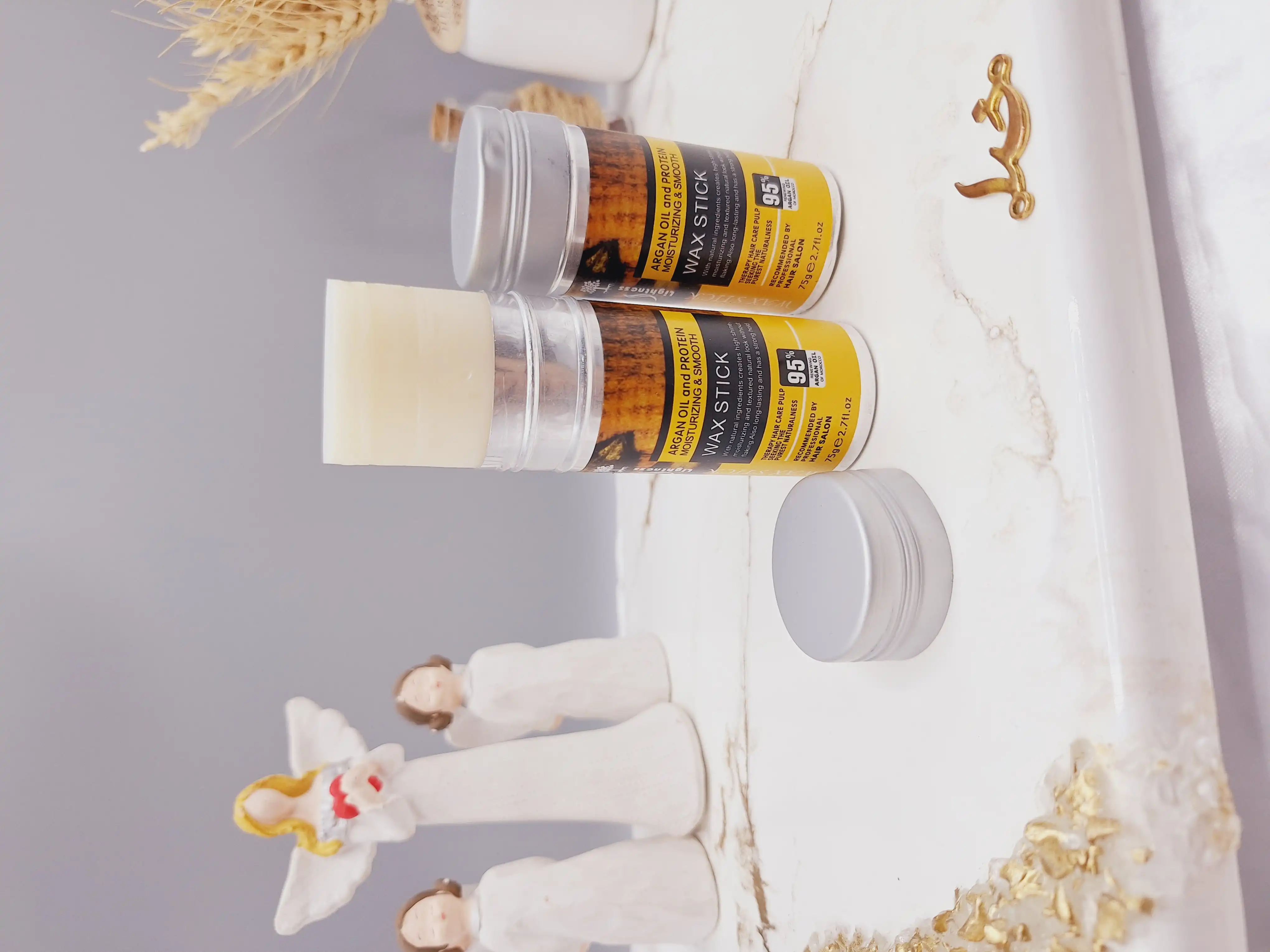 وزگیر مو استیکی لایتنس حاوی روغن آرگان WAX STICK کد 8549