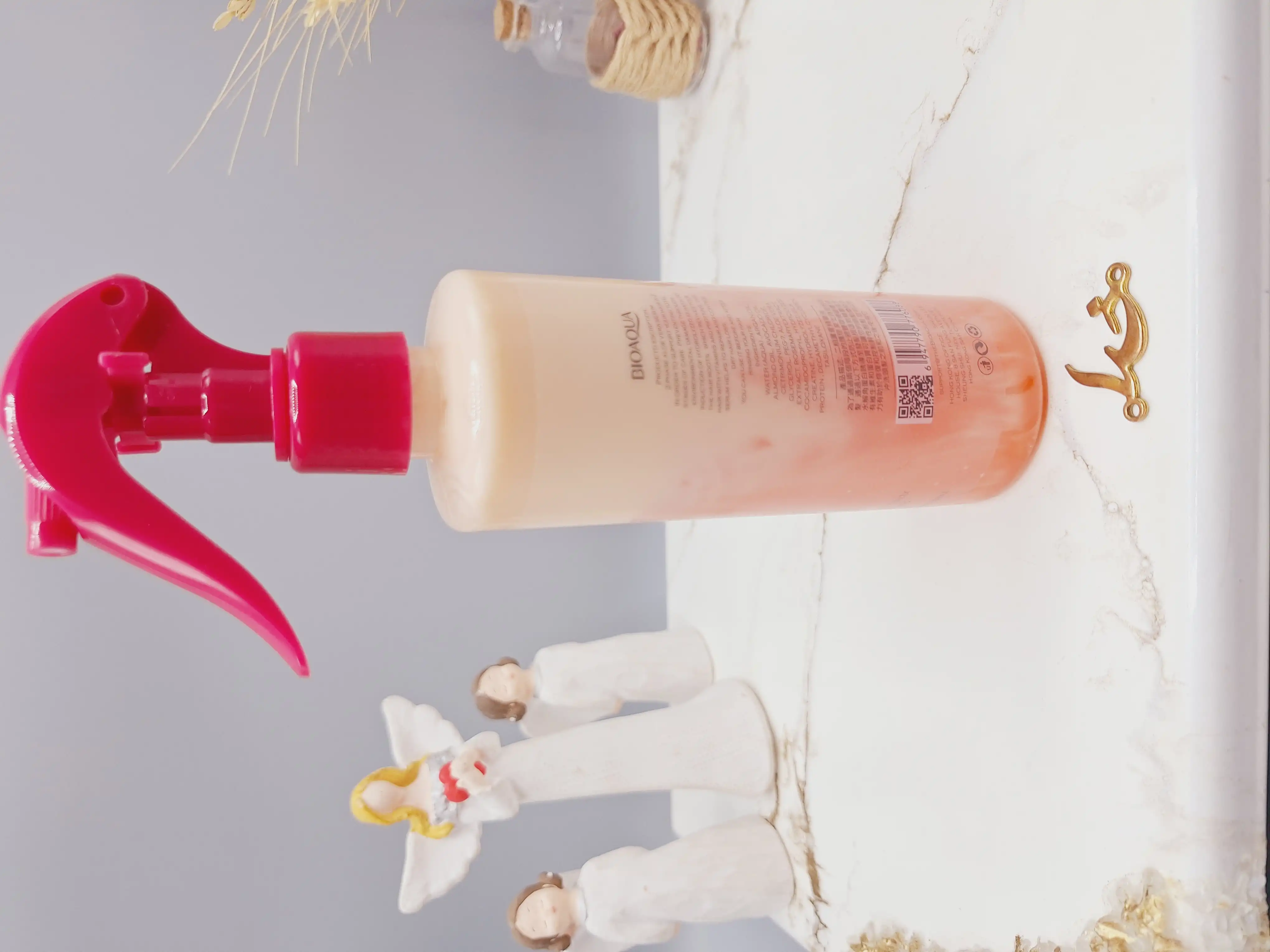 اسپری دو فاز کراتین به همراه روغن آرگان برند بیوآکوا کد 6088(رنگ گلهبی)