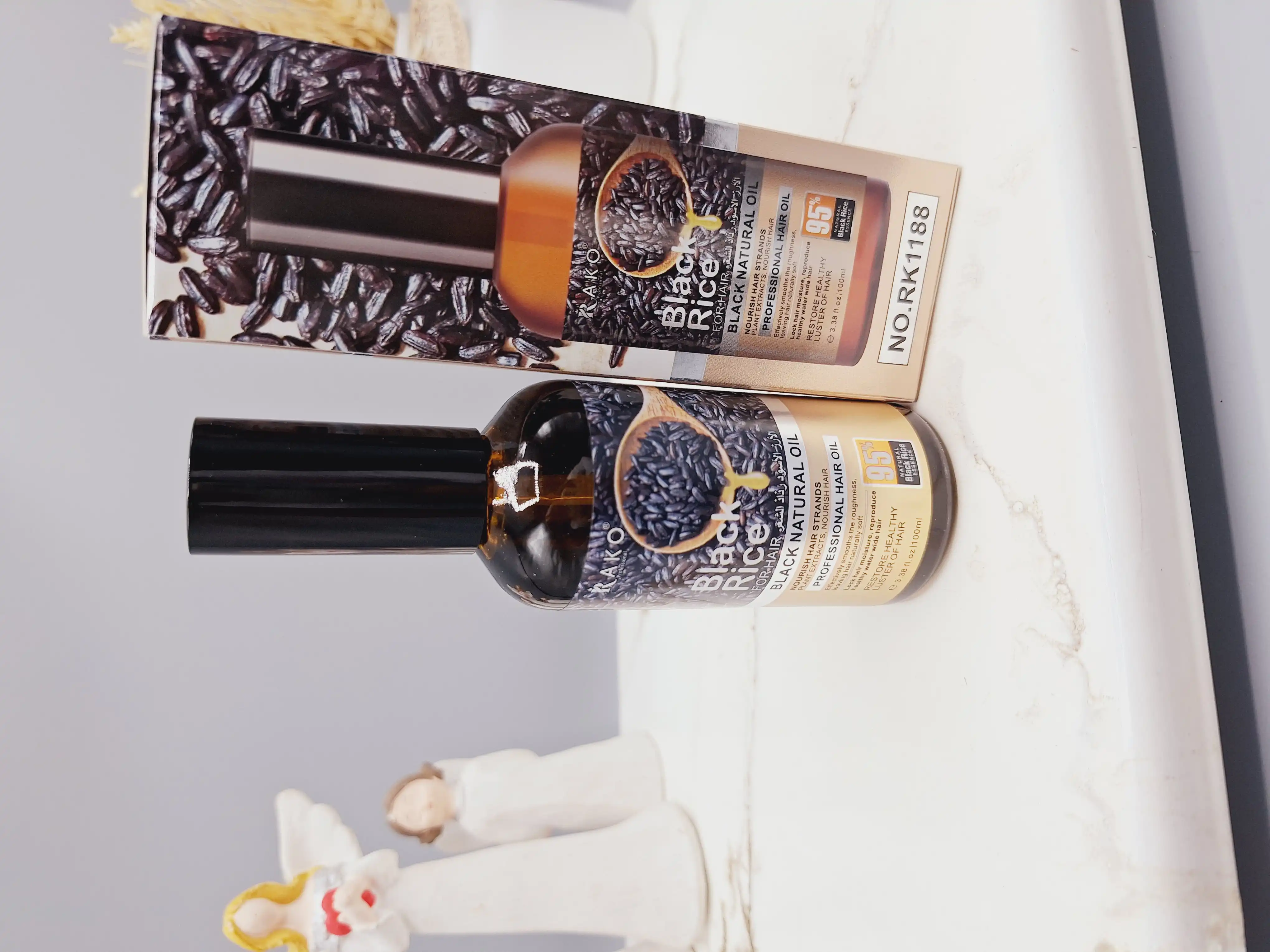 روغن مو تقویتی برنج سیاه برند راکو کد 1188