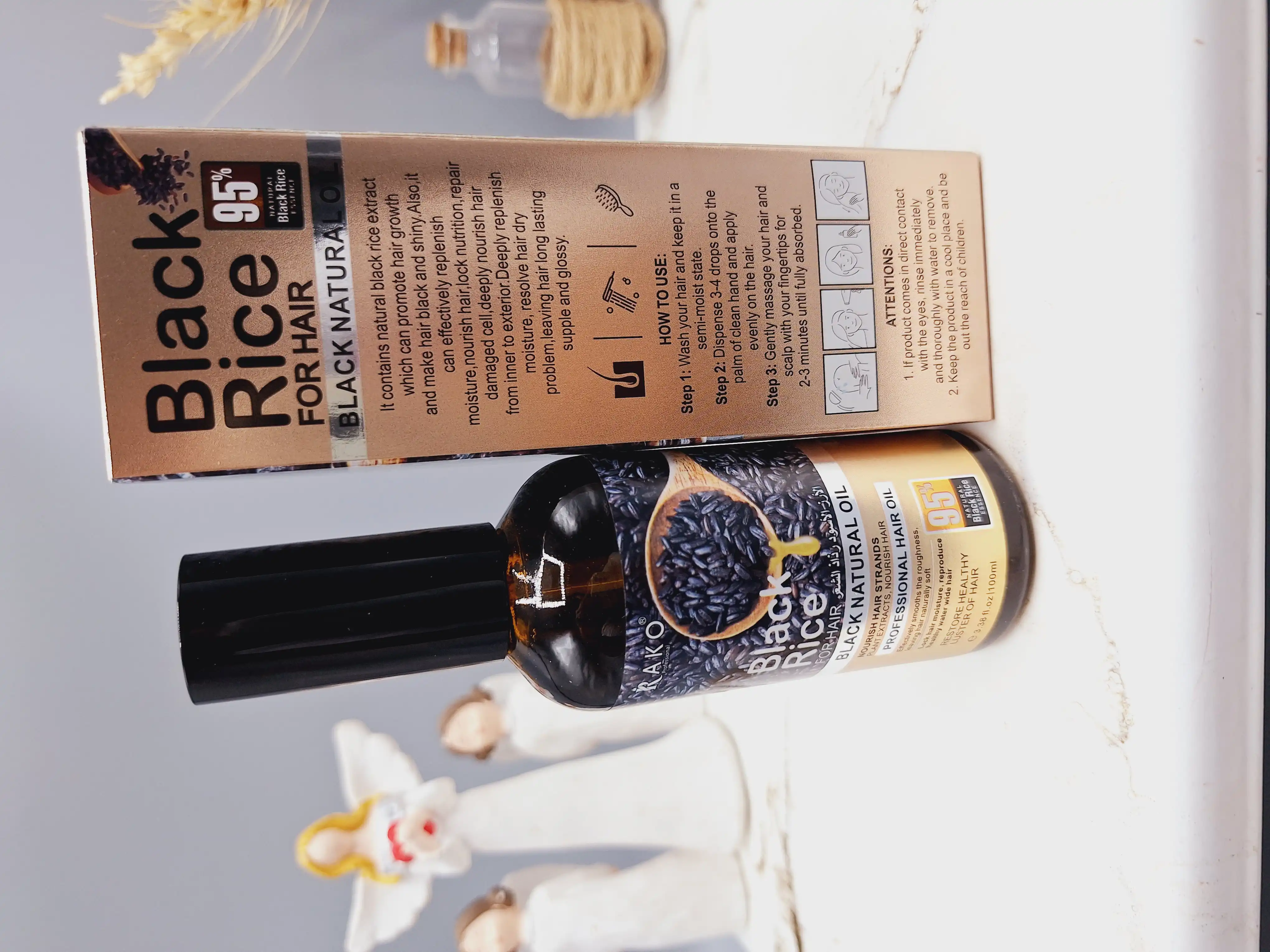 روغن مو تقویتی برنج سیاه برند راکو کد 1188