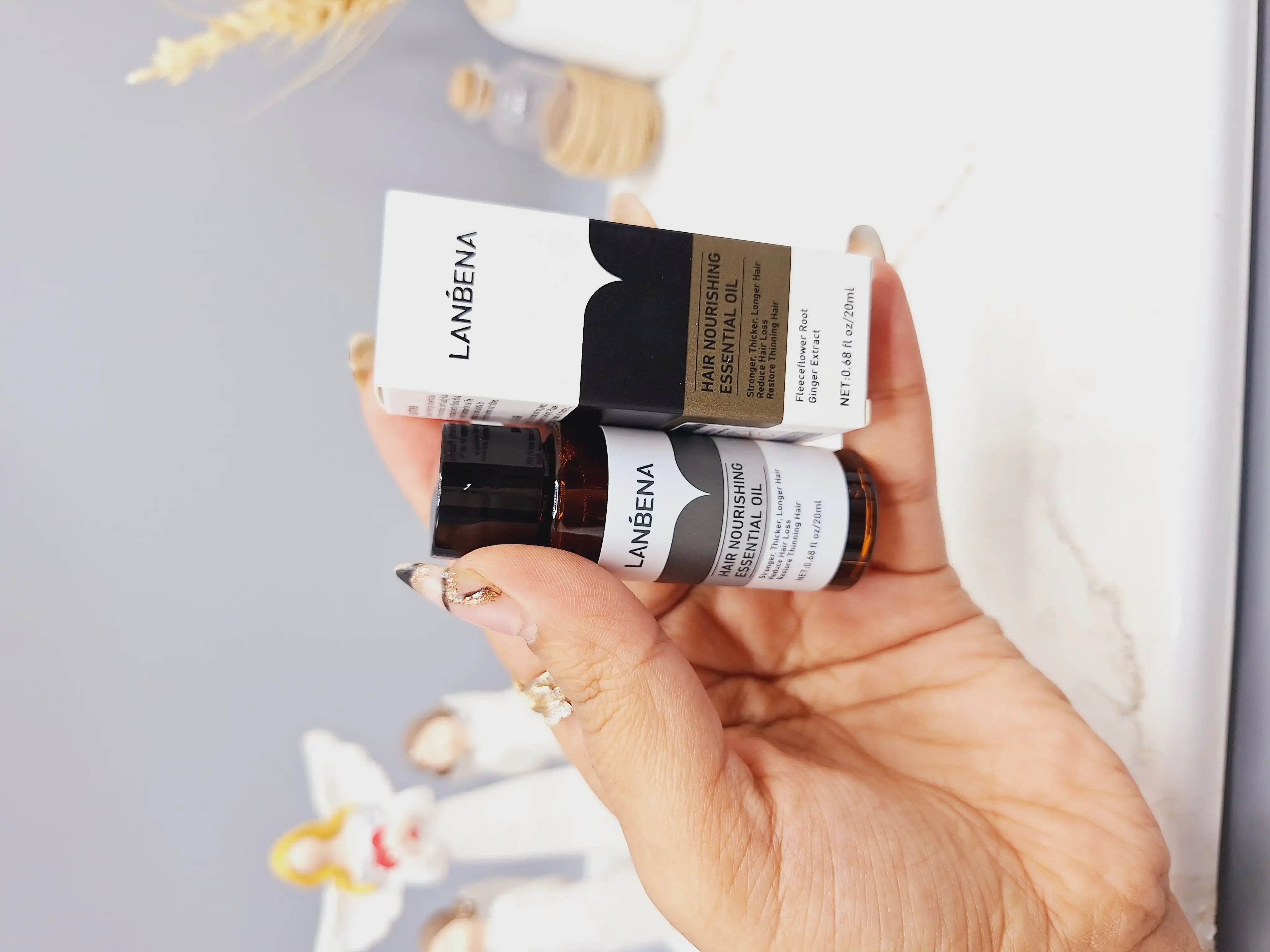 روغن تقویت و رشد مو لانبنا مناسب ضد ریزش مو و ضخیم کننده تارهای مو کد 0380