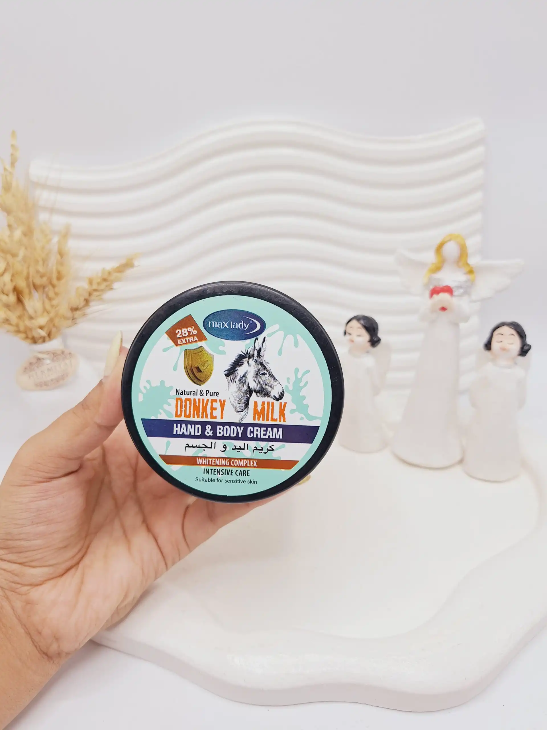 کرم سفید کننده دست و صورت شیر الاغ مکس لیدی کد 3853