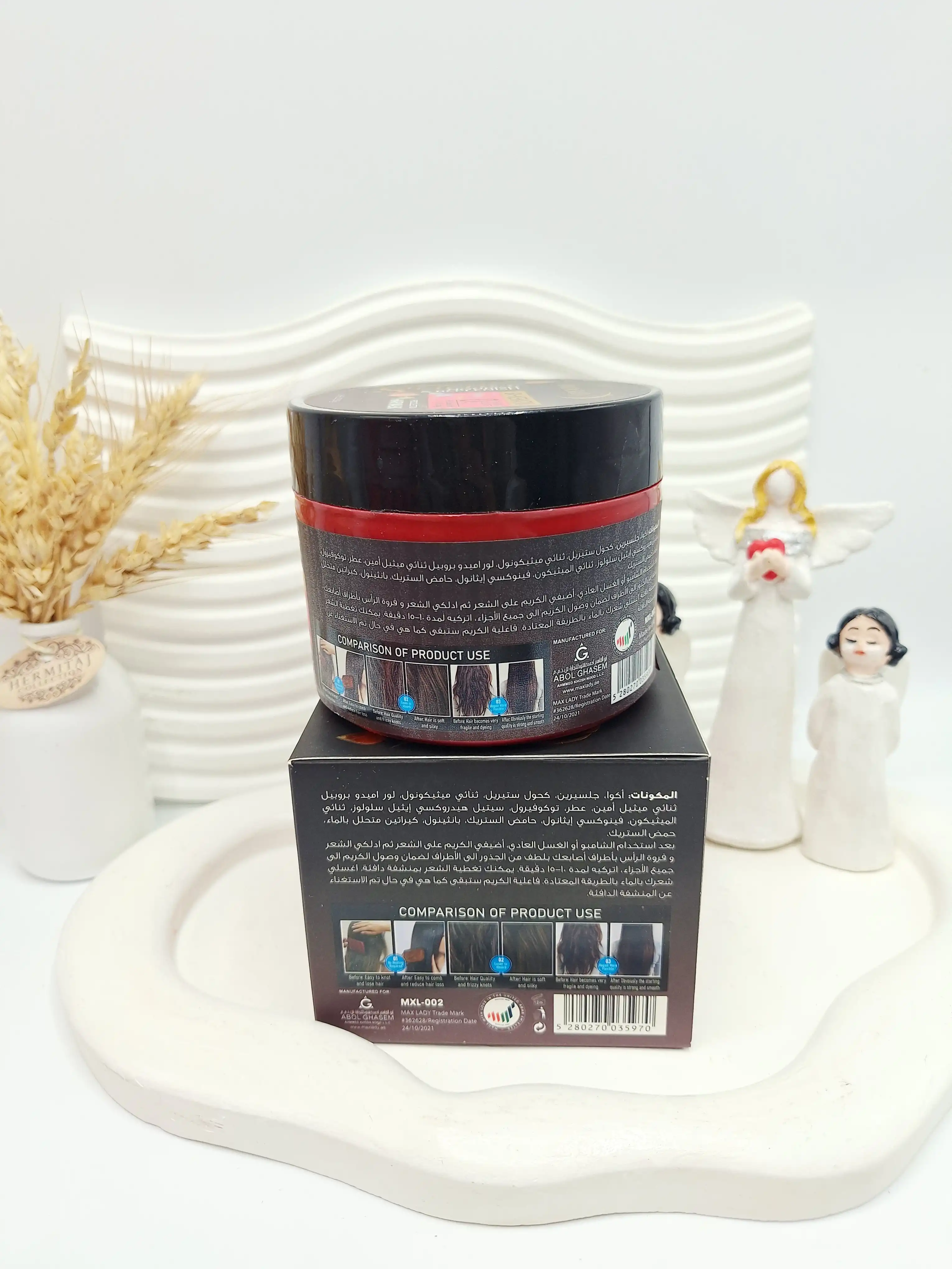 ماسک مو بدون سولفات 500 گرم کراتین مکس لیدی MAX LADY اورجینال کد 5970