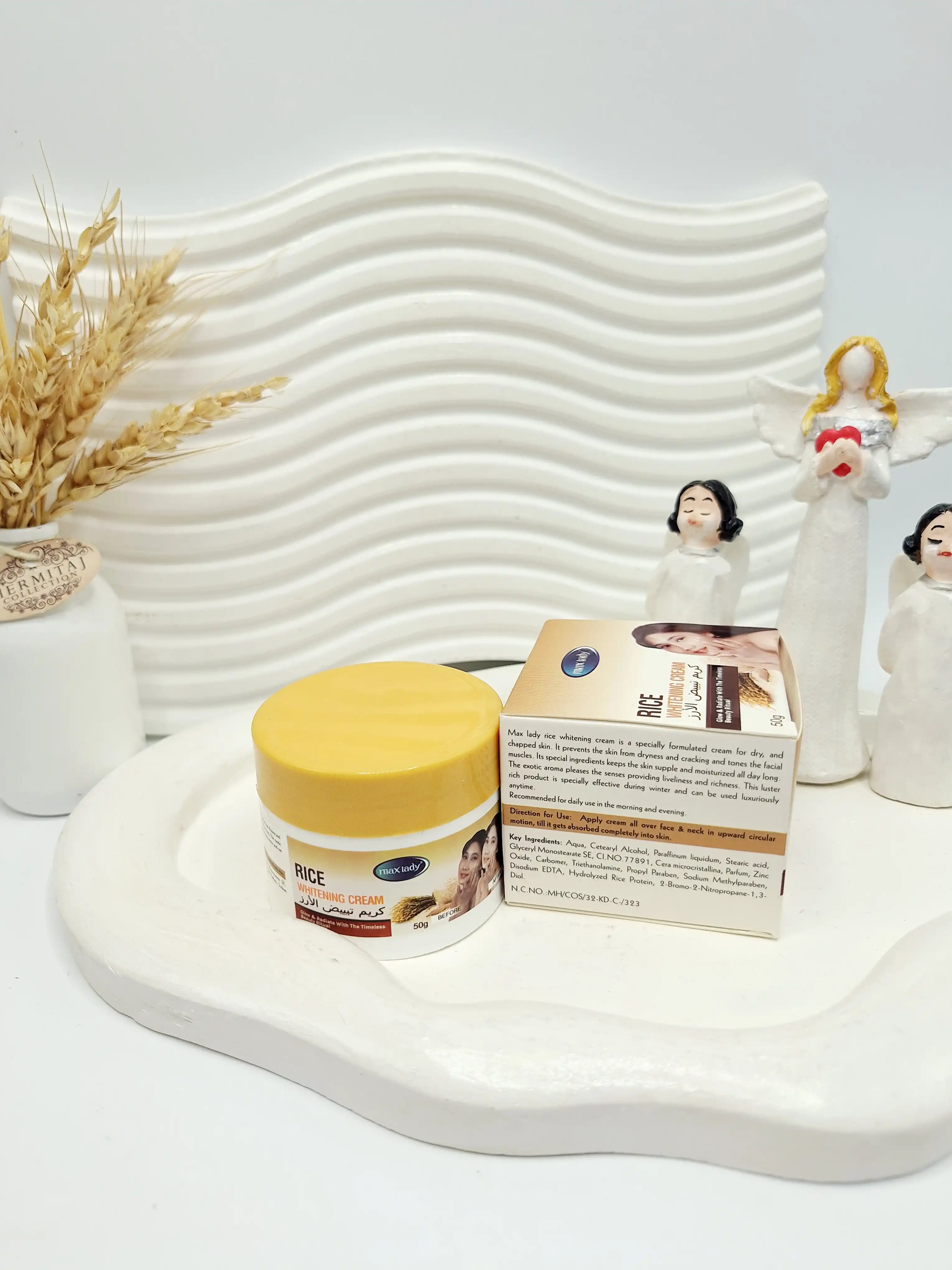 کرم صورت روشن کننده برنج مکس لیدی کد 5139