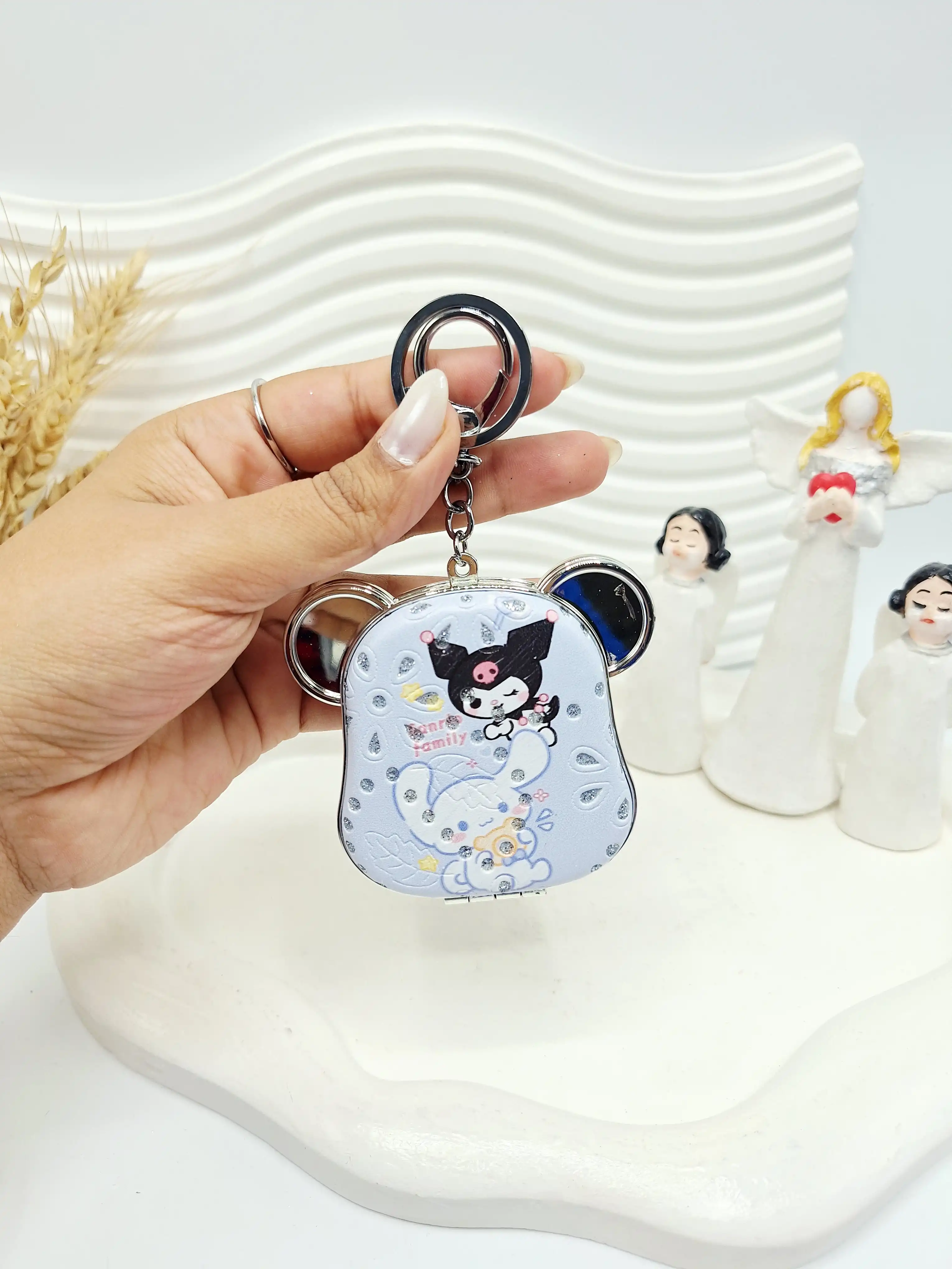 آینه کرومی گوش دار مدل آویز دار