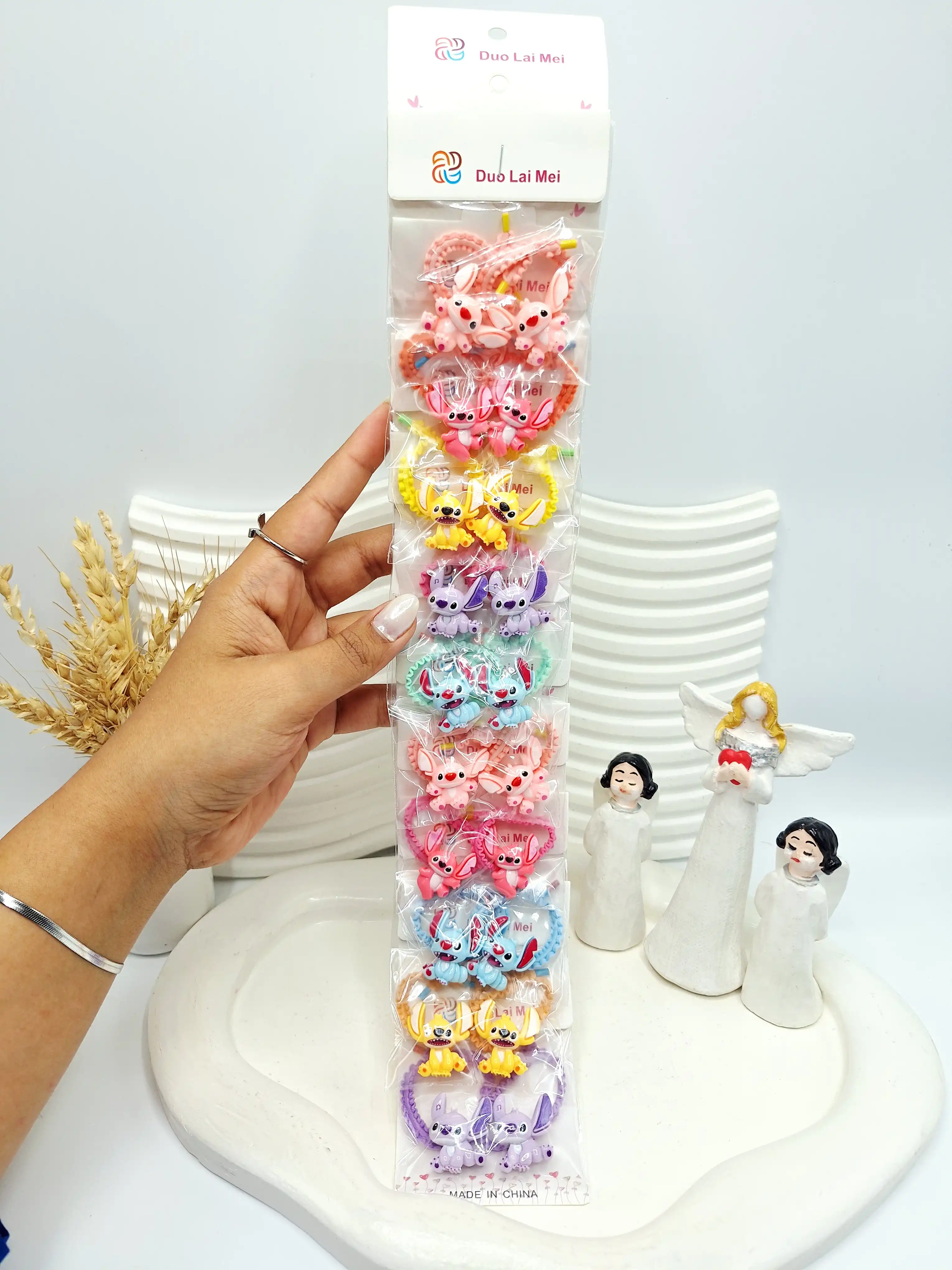 ست 10 تایی کش مو 2 تایی طرح استیچ