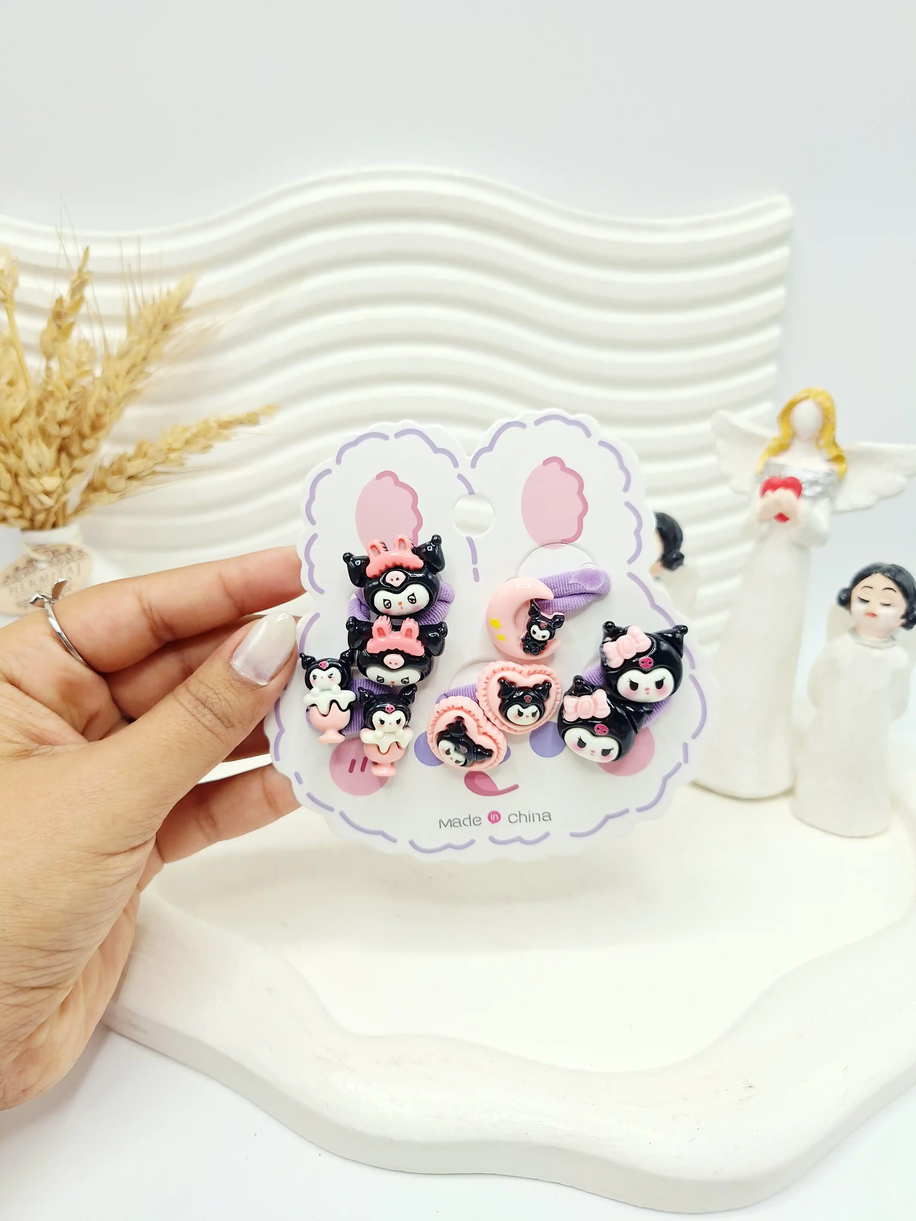 پک 10 تایی کش مو طرح دلقک کرومی