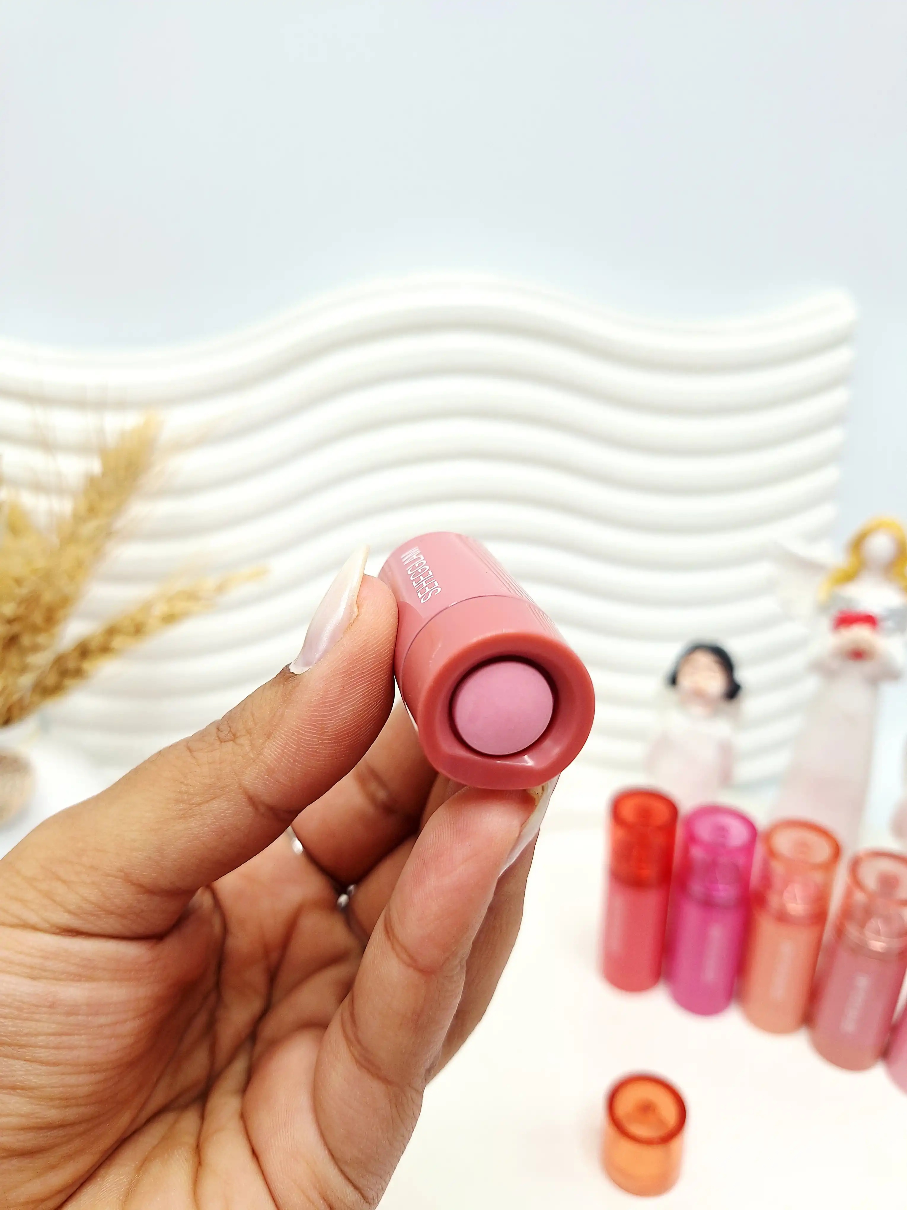 رژگونه مایع پینترستی دکمه ای برند شیگلم SEHEGGLAM کد 1137