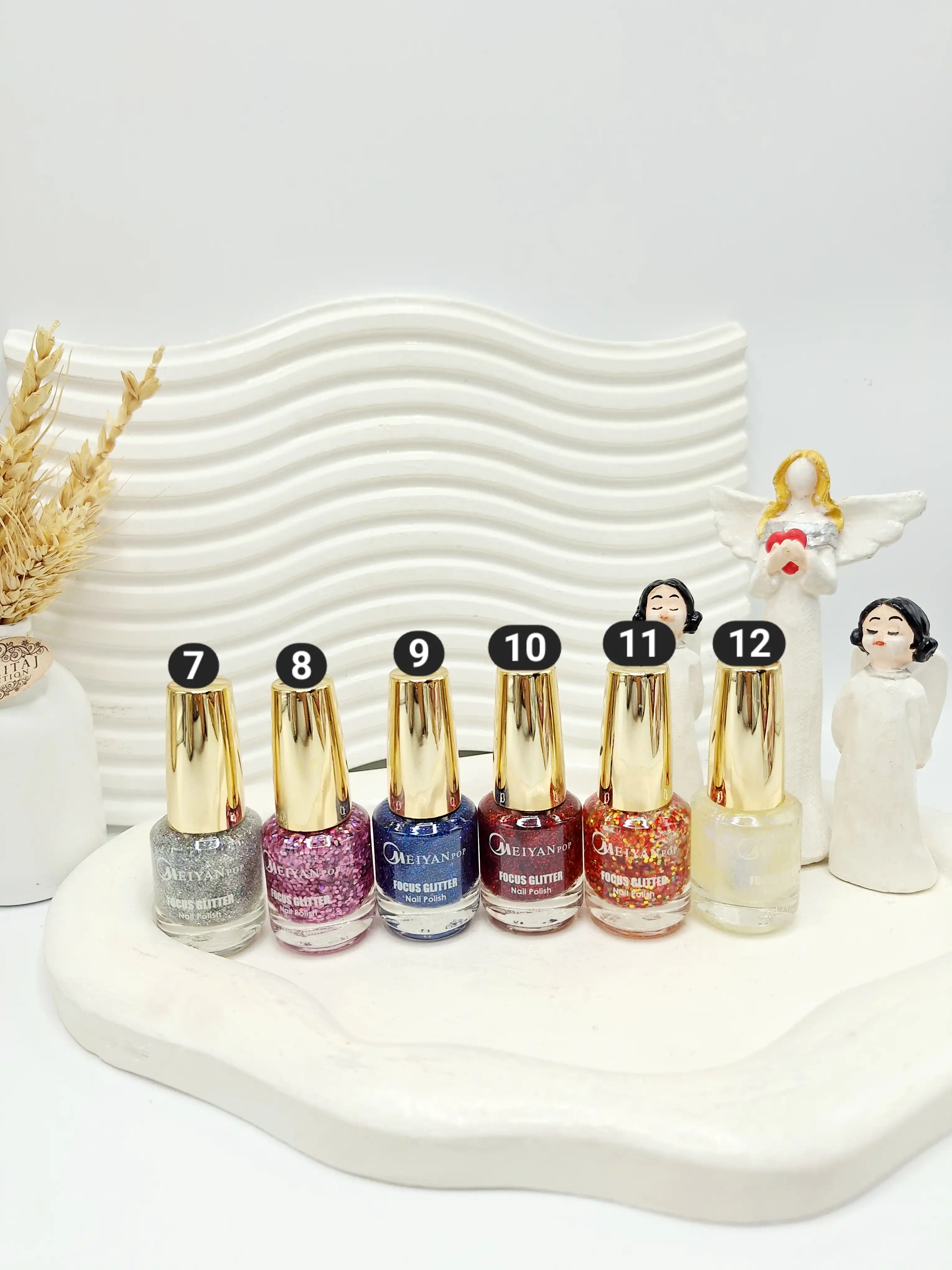 لاک ناخن شاین دار برند FOCUS GLITTER کد 0172