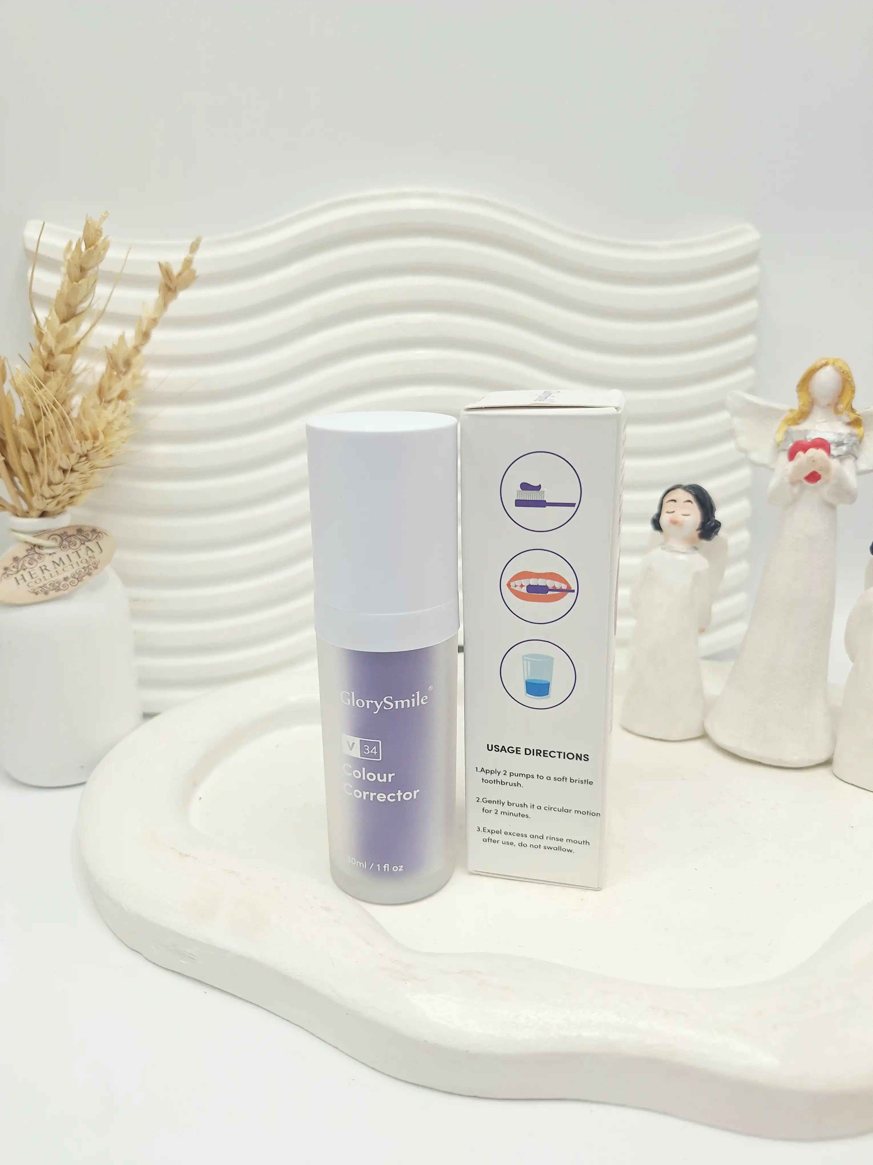 سفید کننده سریع دندان گلوری اسمایل V34 رفع زردی و سیاهی اورجینال اصلی کد 1558