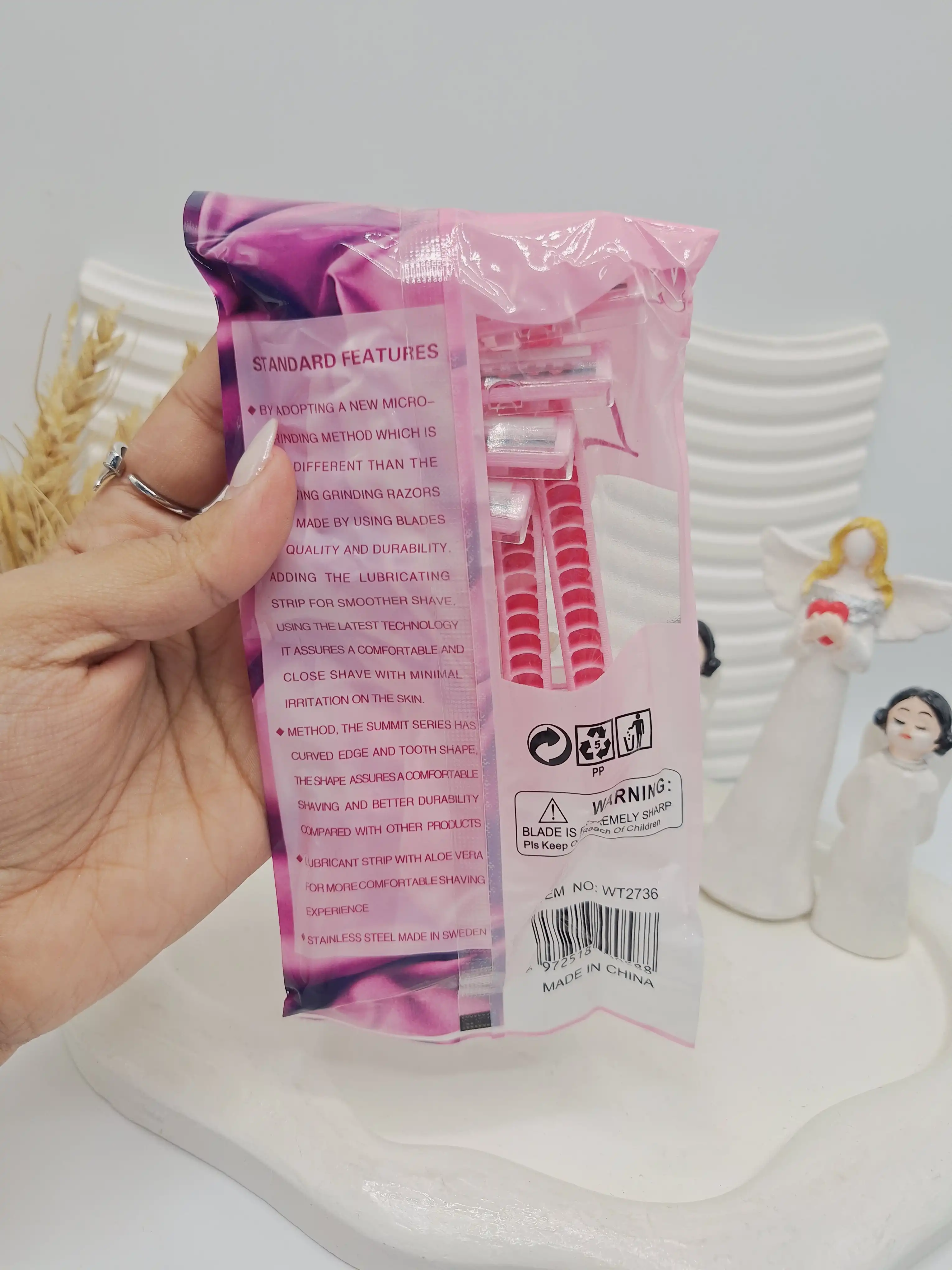 پک ژیلت زنانه 2 لبه بسته 5 عددی کد 0588