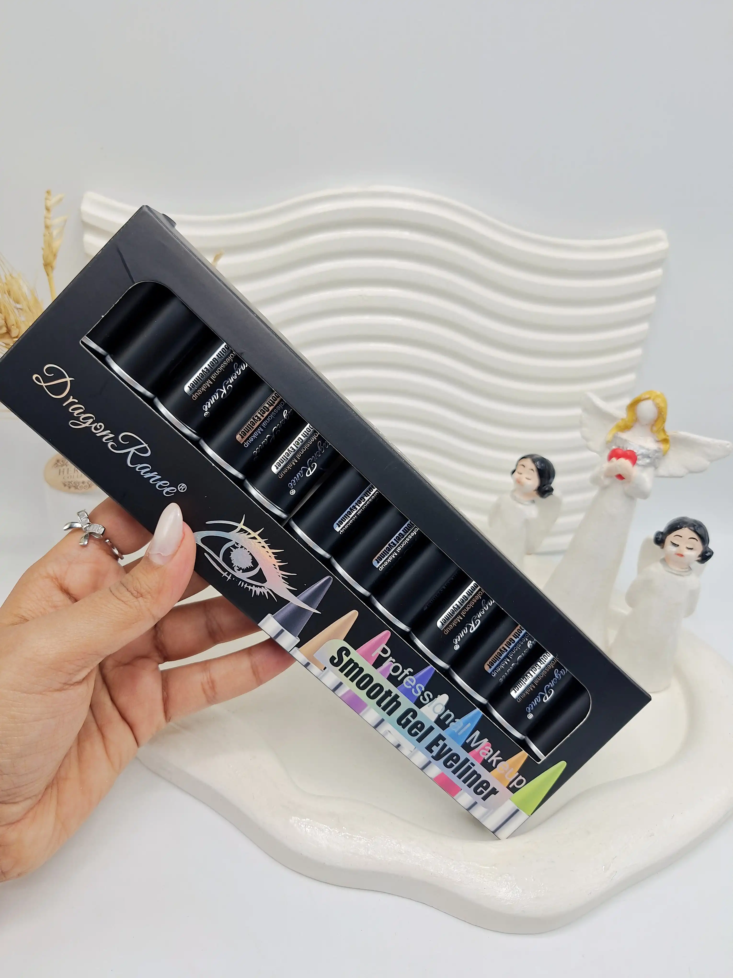 پک 12 تایی خط چشم ژله ای نرم برند دراگون رانی کد 6100